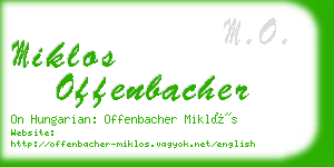 miklos offenbacher business card